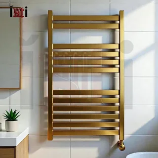 حوله خشک کن 12 پره طلایی مات استیل