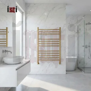 حوله خشک کن 12 لول طلایی مات استیل