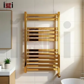 حوله خشک کن 12 پره طلایی براق استیل