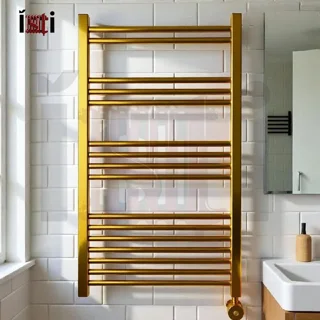 حوله خشک کن 16 لول طلایی براق استیل