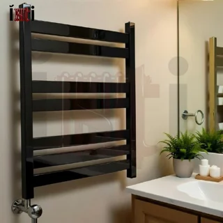 حوله خشک کن 7 پره مشکی استیل