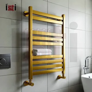 حوله خشک کن 9 پره طلایی مات استیل