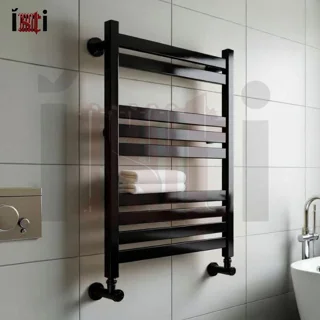 حوله خشک کن 9 پره مشکی استیل